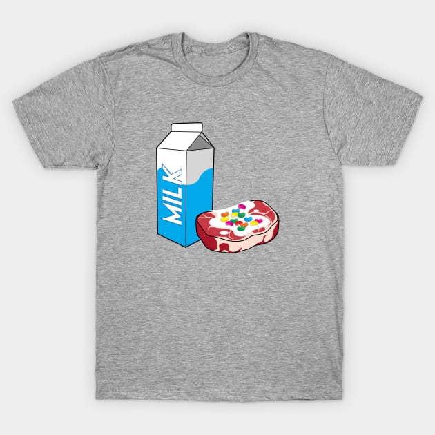 Milk Steak T-Shirt by Woah_Jonny